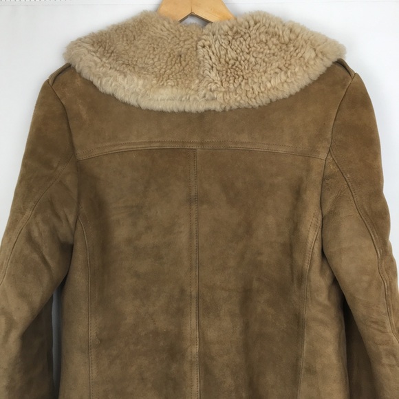 Vintage Women’s Shearling Coat Genuine Suede Leather Penny Lane Style Western - Picture 8 of 17